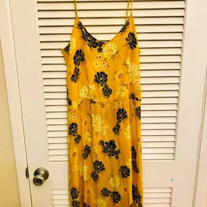 Zara floral sleeveless viscose dress
